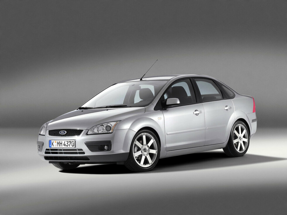 Коврики текстильные "Классик" для Ford Focus II (седан / CB4) 2004 - 2008, черные, 5шт.