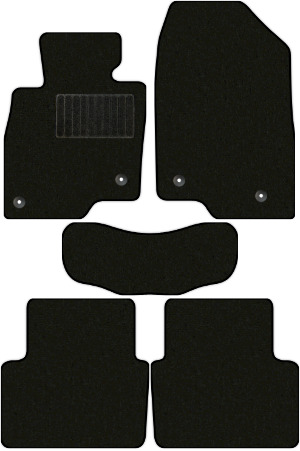Коврики текстильные "Стандарт" для Mazda 3 III (хэтчбек 5 дв / BM) 2013 - 2019, черные, 5шт.