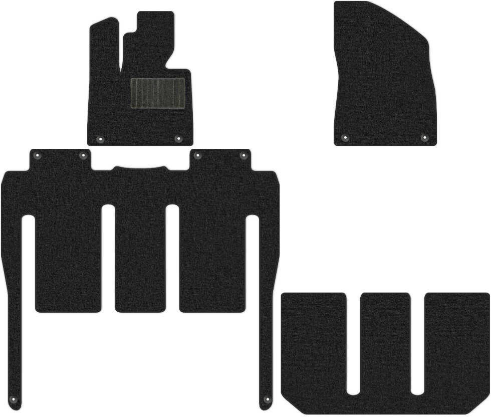 Коврики текстильные "Классик" для Zeekr 009 I (минивэн / минивэн) 2022 - Н.В., темно-серые, 4шт.