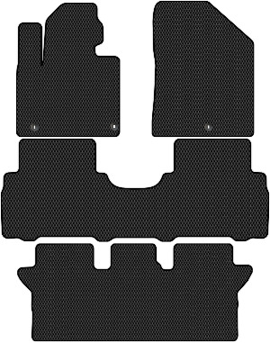 Коврики "EVA сота" в салон Kia Sorento Prime III (suv  7 мест / UM) 2017 - 2020, черные 4шт.
