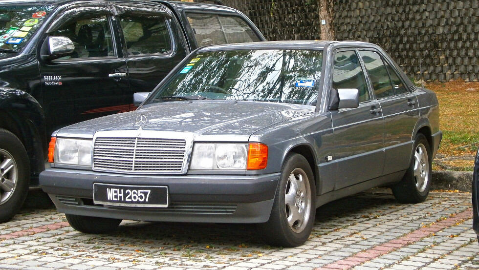 Коврики ЭВА "EVA ромб" для Mercedes-Benz C-Class (седан / W201) 1982 - 1993, серые, 4шт.