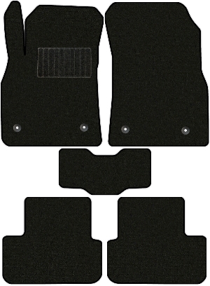 Коврики текстильные "Стандарт" для Chevrolet Cruze I (универсал / J308) 2012 - 2015, черные, 5шт.