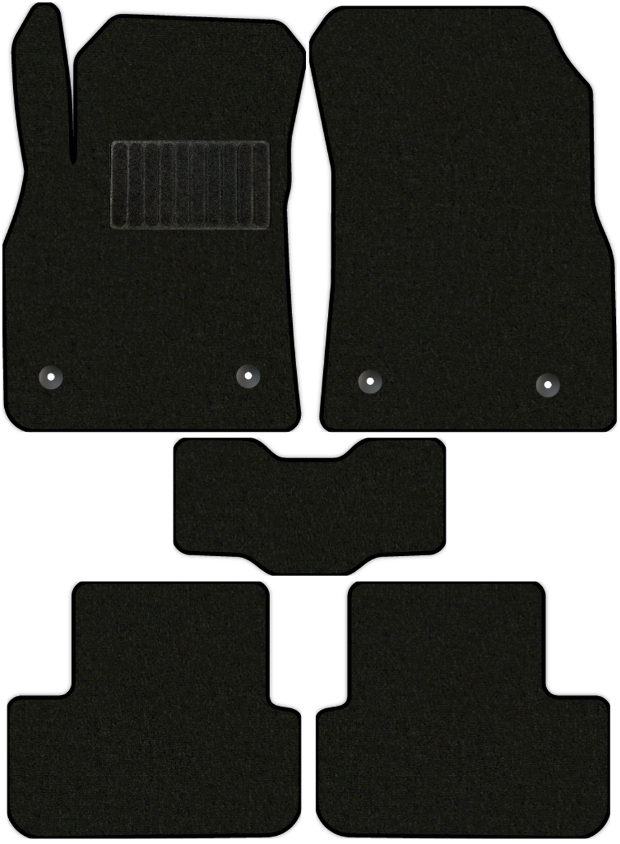 Коврики текстильные "Стандарт" для Chevrolet Cruze I (седан / J300) 2012 - 2015, черные, 5шт.